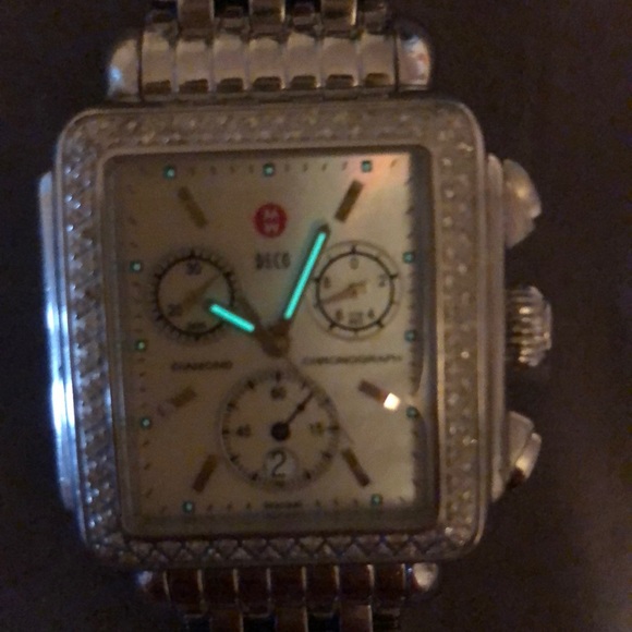Michele Deco Day Mother of Pearl Diamond Watch - Picture 5 of 5